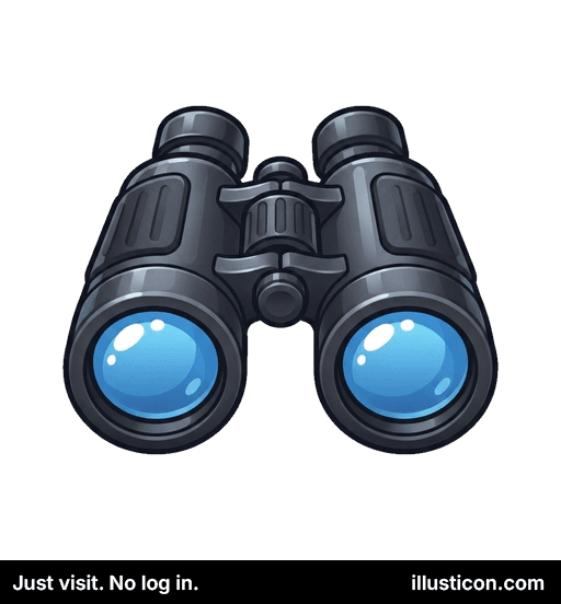 Binoculares Negros con Lentes Azules