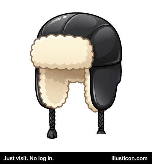 Nigra Ushanka Ĉapelo kun Pelto