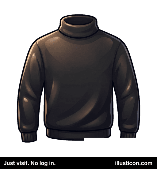 黒いタートルネックセーター