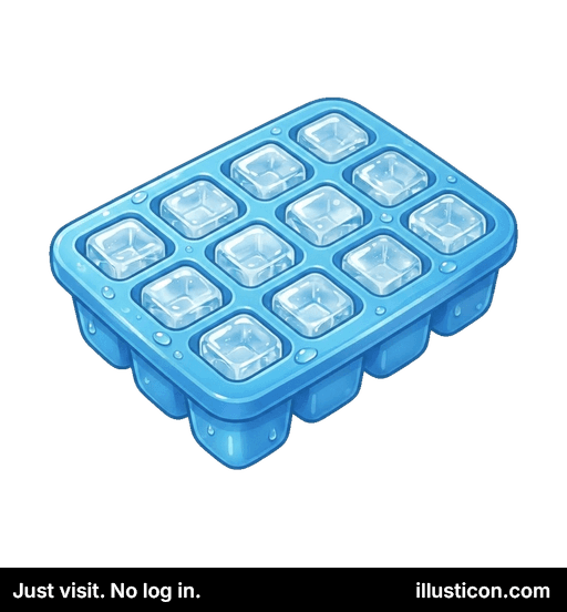 Blue Ice Cube Tray