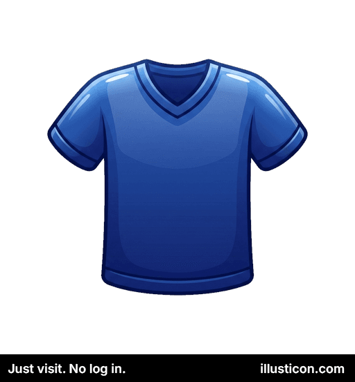 Blue V-Neck Short Sleeve Shirt