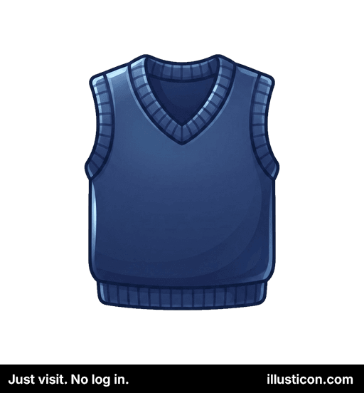 Blue V-Neck Sweater Vest