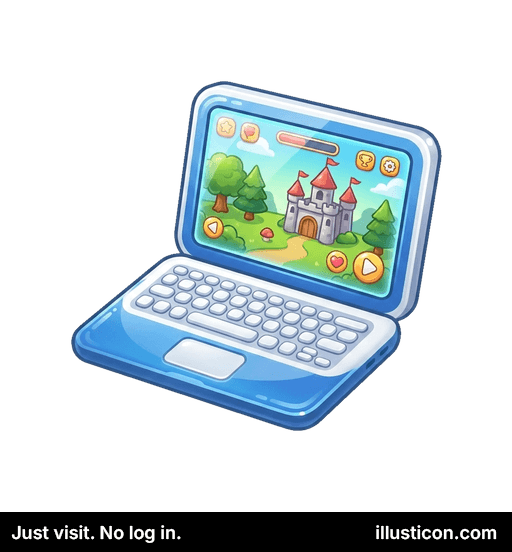 Cartoon Laptop Game Device