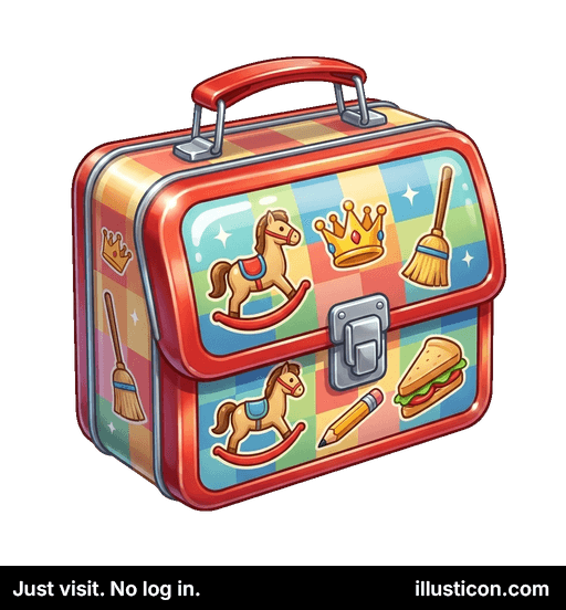 Child's Decorated Metal Lunch Box