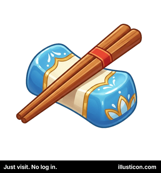 Chopsticks on Decorative Rest