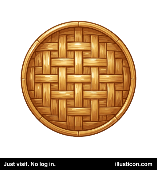 円形編み竹ざる