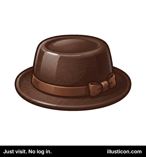 クラシックな茶色のボーラーハット