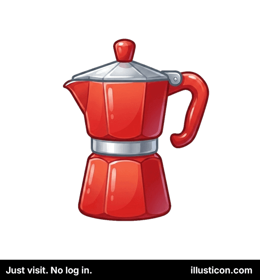 Classic Red Moka Pot