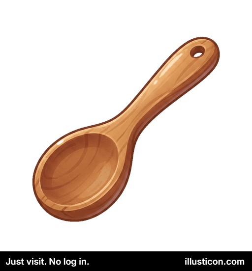 Classic Wooden Kitchen Spoon