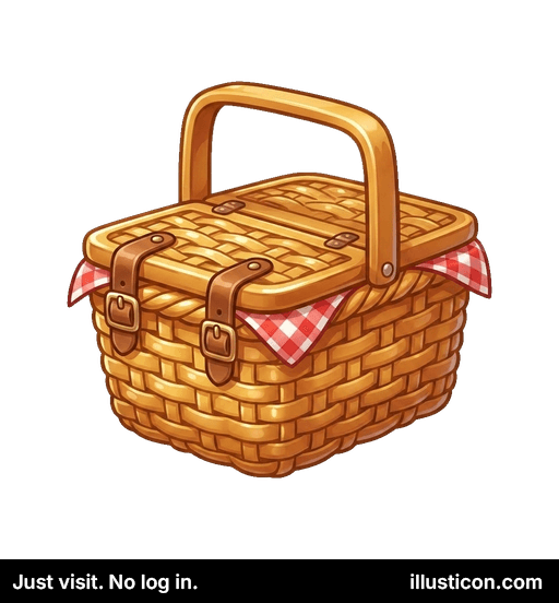 Classic Woven Picnic Basket