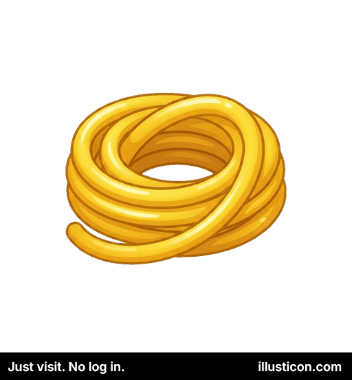 巻かれた黄色の庭のホース