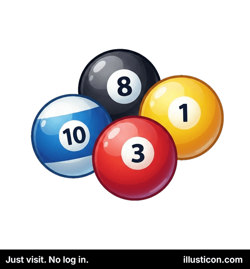 Colorful Billiard Balls Assortment