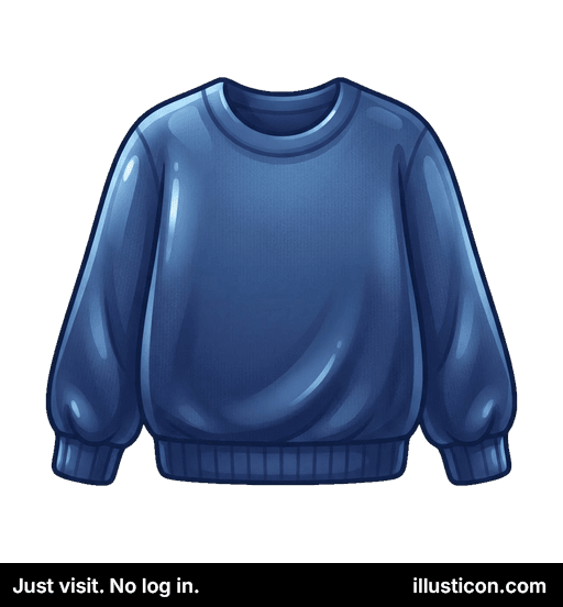 Suéter Azul Cómodo de Cuello Redondo