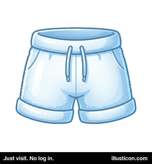 Quần short rút dây màu xanh thoải mái