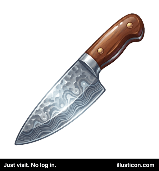 Dao Bếp Thép Damascus