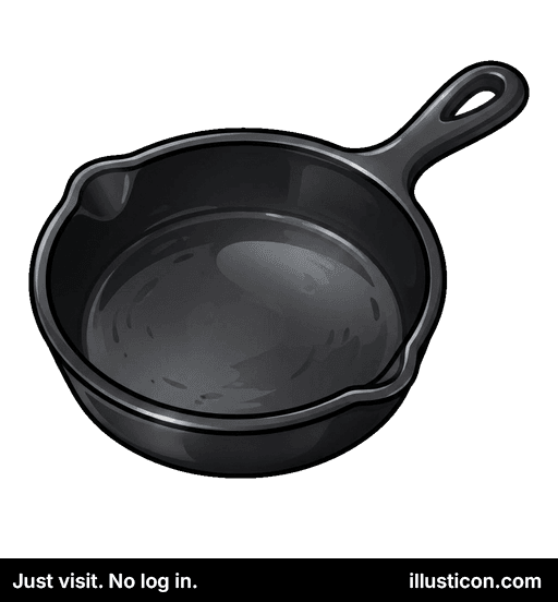 黒い鋳鉄製フライパン