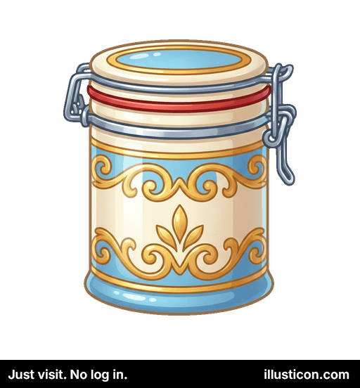 Tarro de Cristal Decorado para Almacenamiento