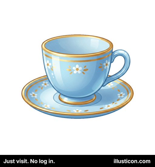 Eleganta Blua Tetaso kaj Subtasero