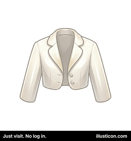 エレガントな白いクロップドジャケット