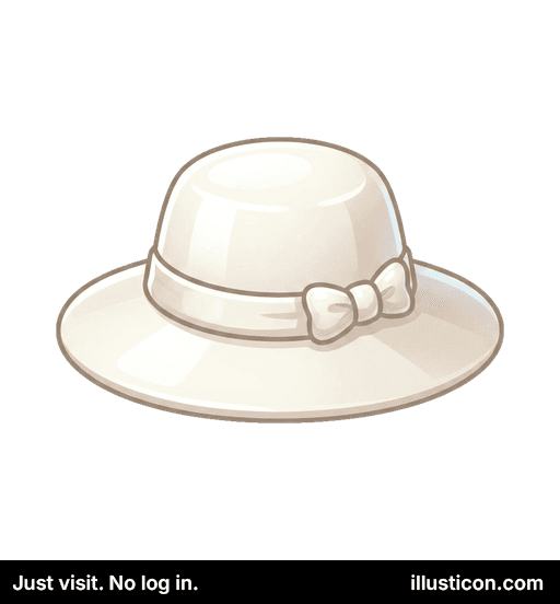 Elegant White Sun Hat with Bow