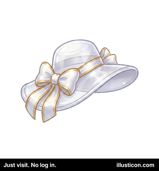 エレガントな白い広つば帽