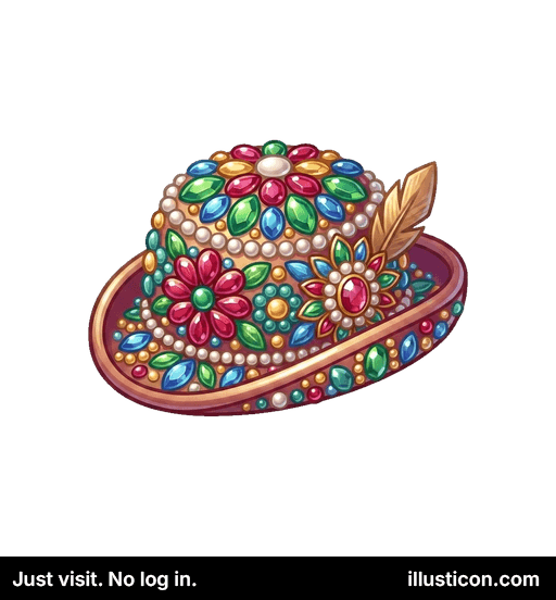 Extravagant Gem-Studded Hat