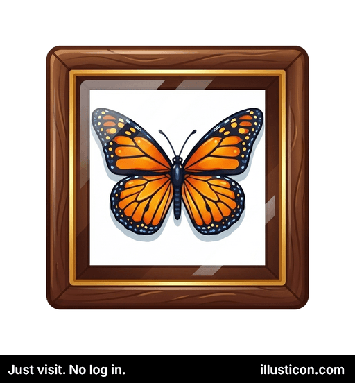 Enkadrita Monarka Papilia Specimeno