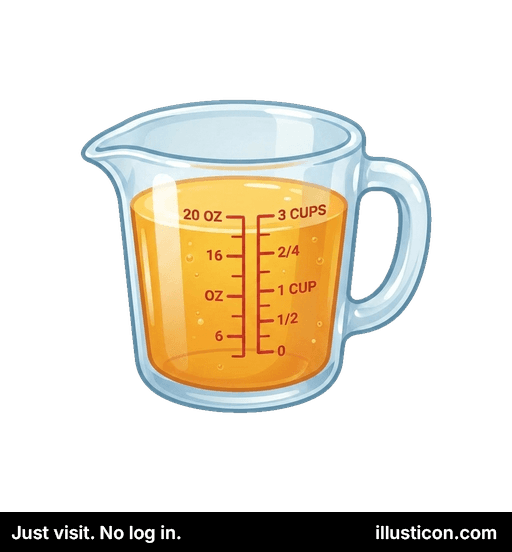 Cốc đong thủy tinh có chất lỏng