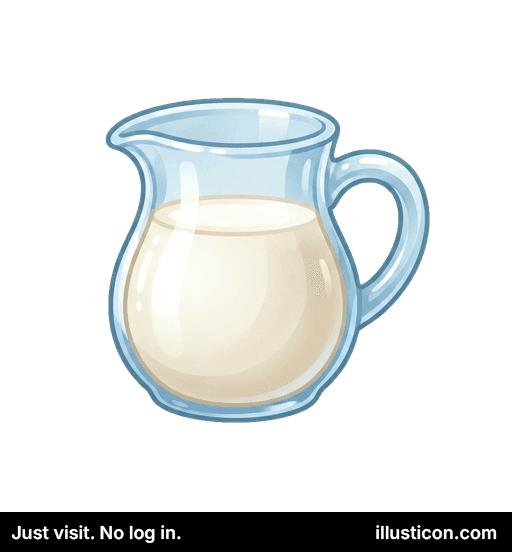 牛乳入りガラスピッチャー