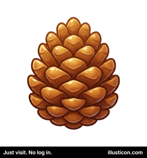 光沢のある茶色の松ぼっくり