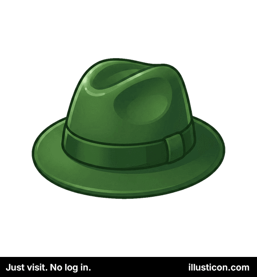 Sombrero Fedora de Fieltro Verde