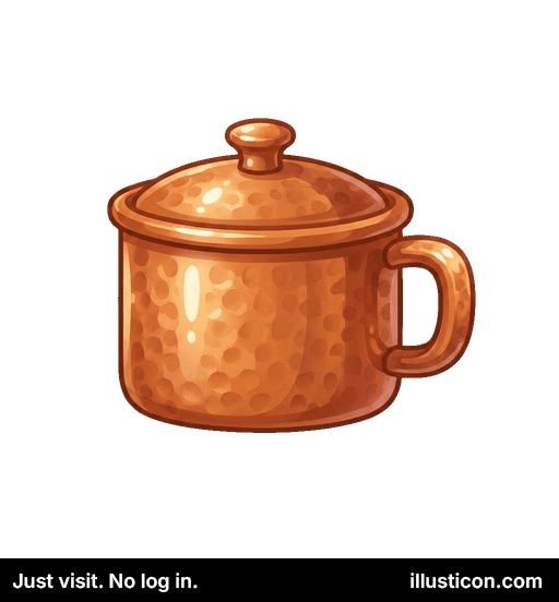 槌目模様の銅鍋と蓋