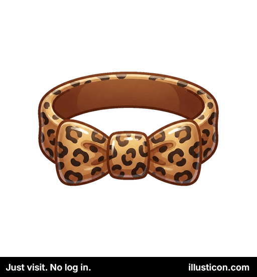 Leopard Print Pet Bow Collar