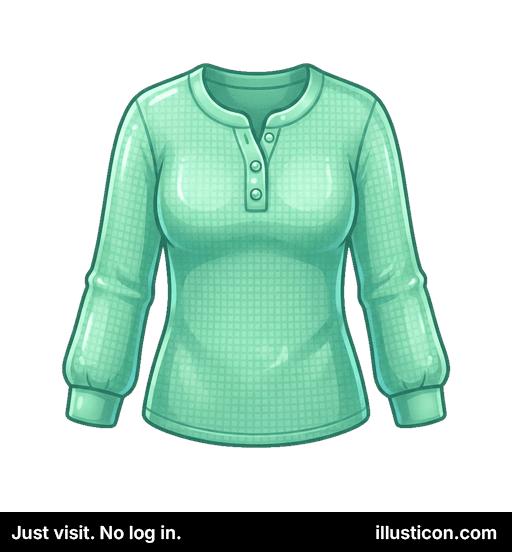 Mentoverda Henley-Ĉemizo longmanika