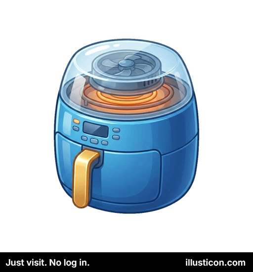 モダンな青いエアフライヤー