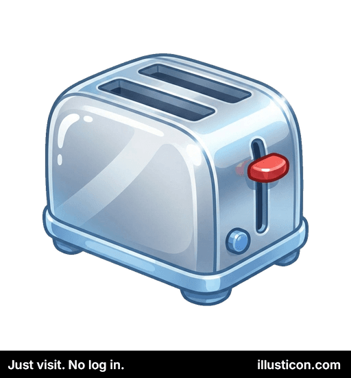 モダンなシルバーのトースター家電