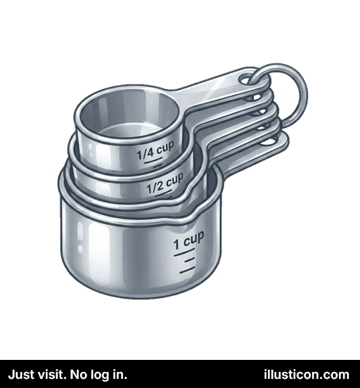 Bộ cốc đong kim loại lồng vào nhau