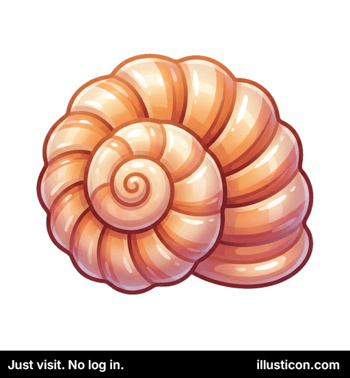 Orange Spiral Seashell