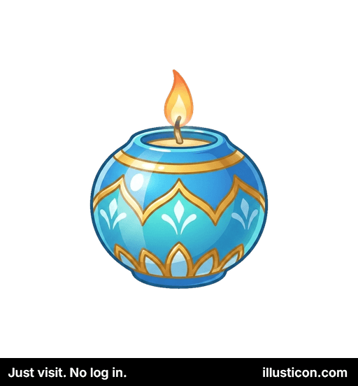 Nến trang trí màu xanh lam cầu kỳ