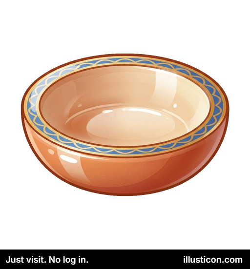 Bol de Servir de Terracota Ornamentado