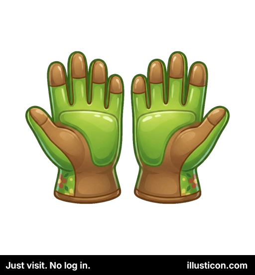 Pair of Green Gardening Gloves