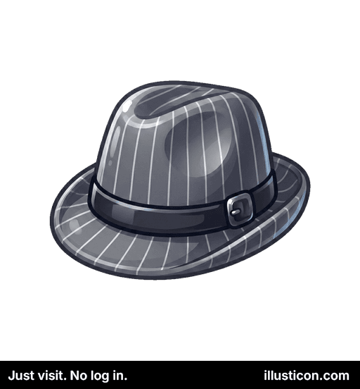 Pinstriped Fedora with Buckle
