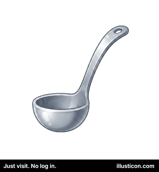 Polurita Arĝenta Kuireja Kulereto