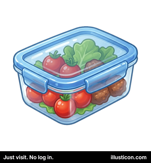 準備されたランチコンテナ