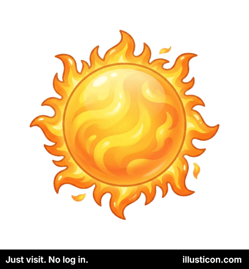 Radiant Fiery Celestial Sun