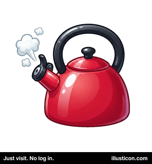 Red Whistling Tea Kettle