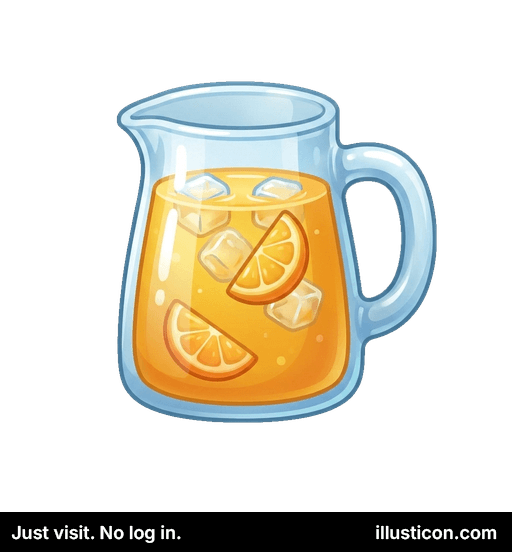 Refreshing Orange Juice Pitcher