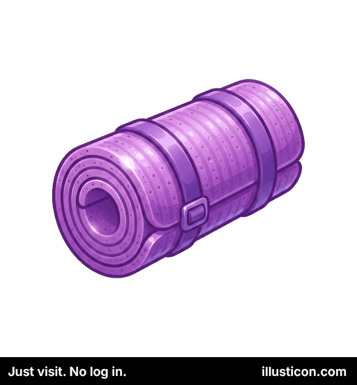 Rolled Purple Camping Mat