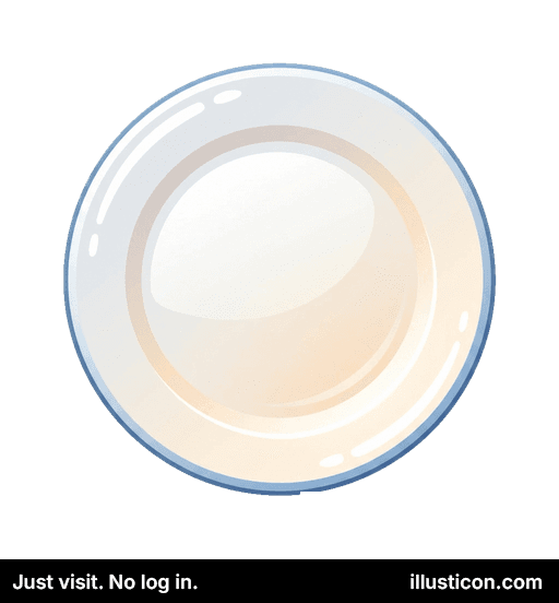 丸い白いサービングプレート