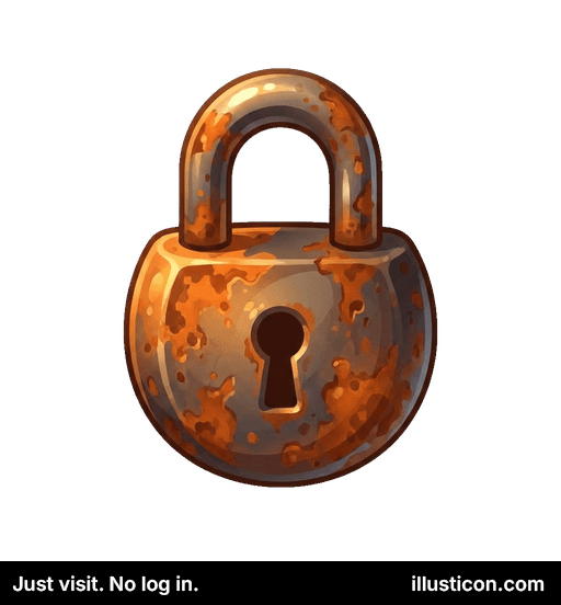 錆びた古い南京錠